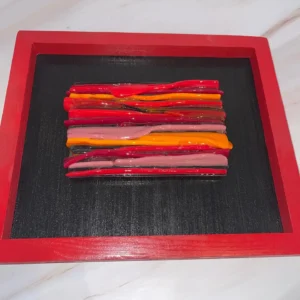 Red Tone Color Flow - Fused Glass