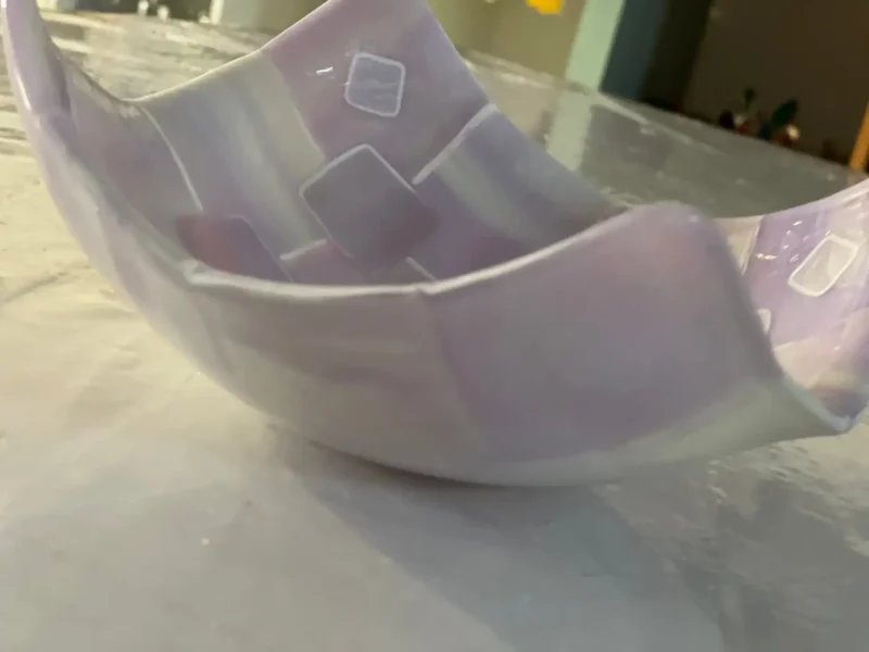 Lavender Interlace - Fused Glass