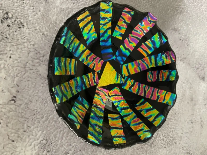 5″ Dichroic Dish - Fused Glass
