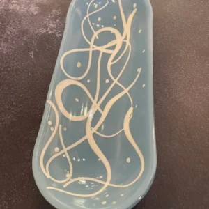 Ribbon Script - Fused Glass