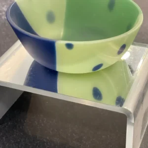 Green and Blue Pebble Bowl - Fused Glass