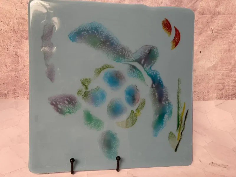 Turtle Drift - Fused Glass