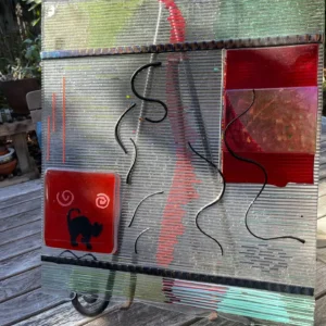 Whisker Dance - Fused Glass