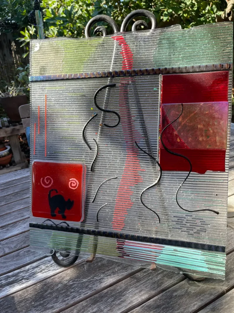 Whisker Dance - Fused Glass