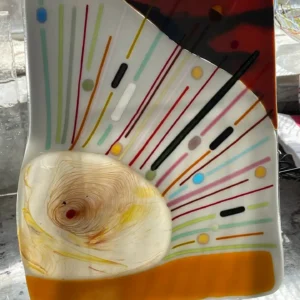 Sunburst Awakening - Fused Glass