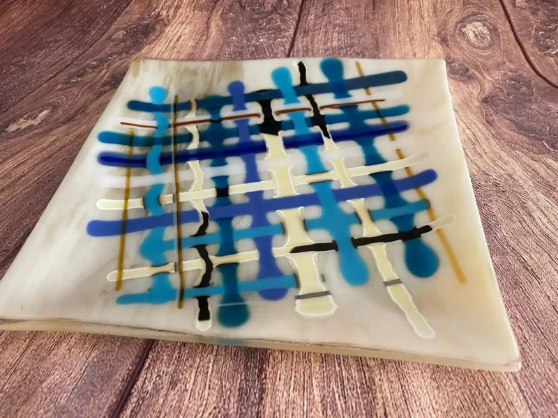 Interwoven Pathways - Fused Glass