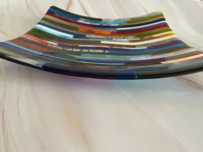 Striped Horizon - Fused Glass