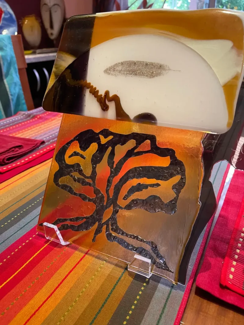 Fused Glass Art Panel 12" x 10" - Image 2