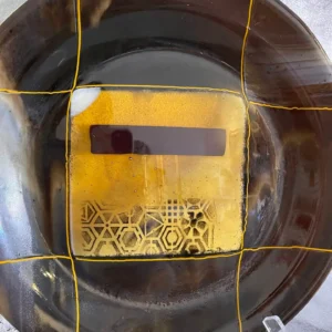 Gilded Grid - Fused Glass
