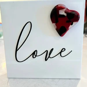 Heart of Love - Fused Glass