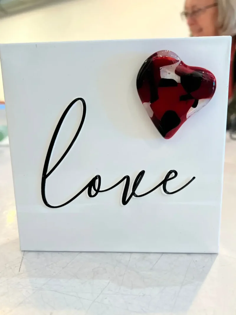 Heart of Love - Fused Glass