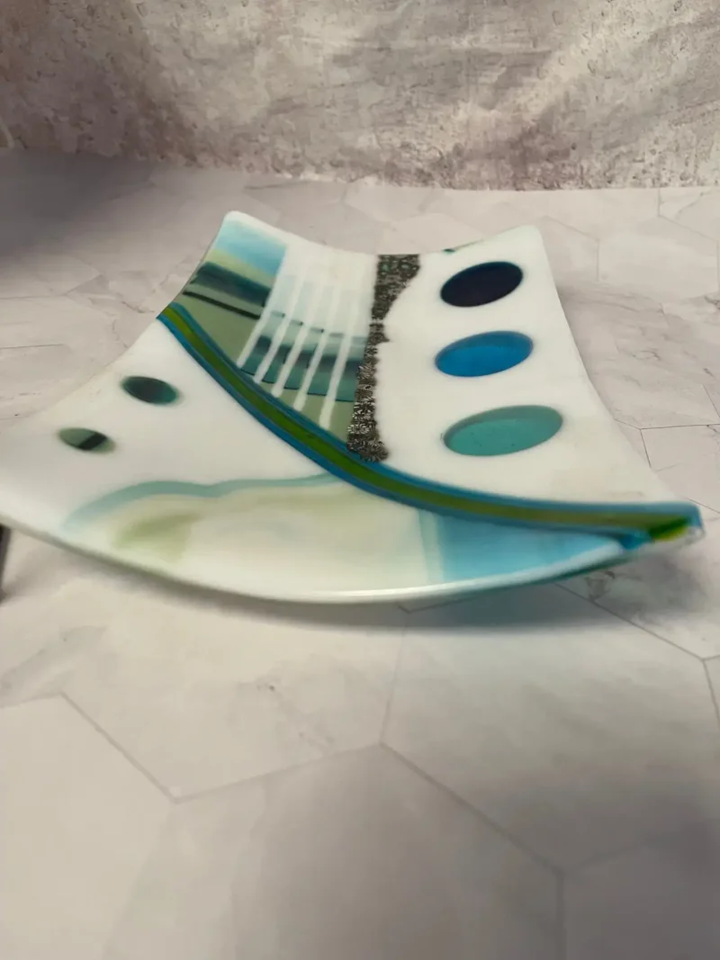 Modern White & Green Platter - Image 2