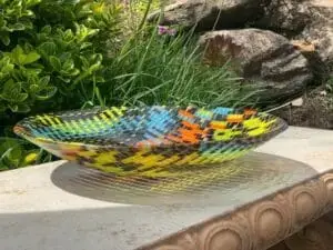 16" Tapestry Bowls - Fused Glass - Image 2