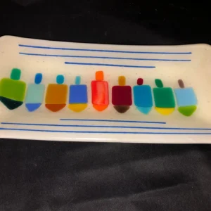 Dreidel Dish - Fused Glass