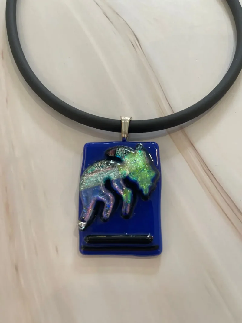Kokopelli Pendant - Fused Glass