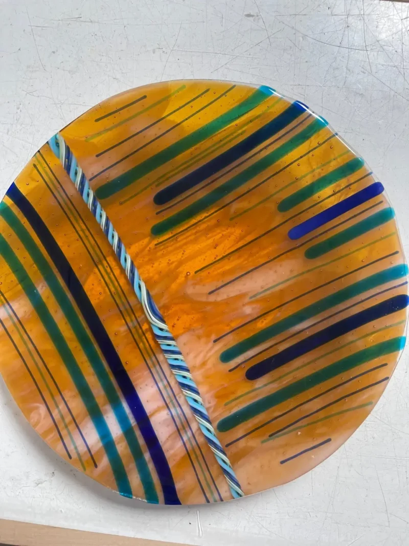 Radiant Stripes - Fused Glass