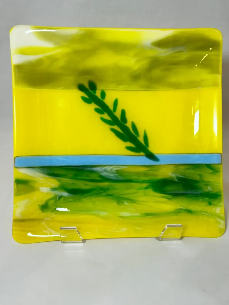 Leafy Breeze - Fused Glass