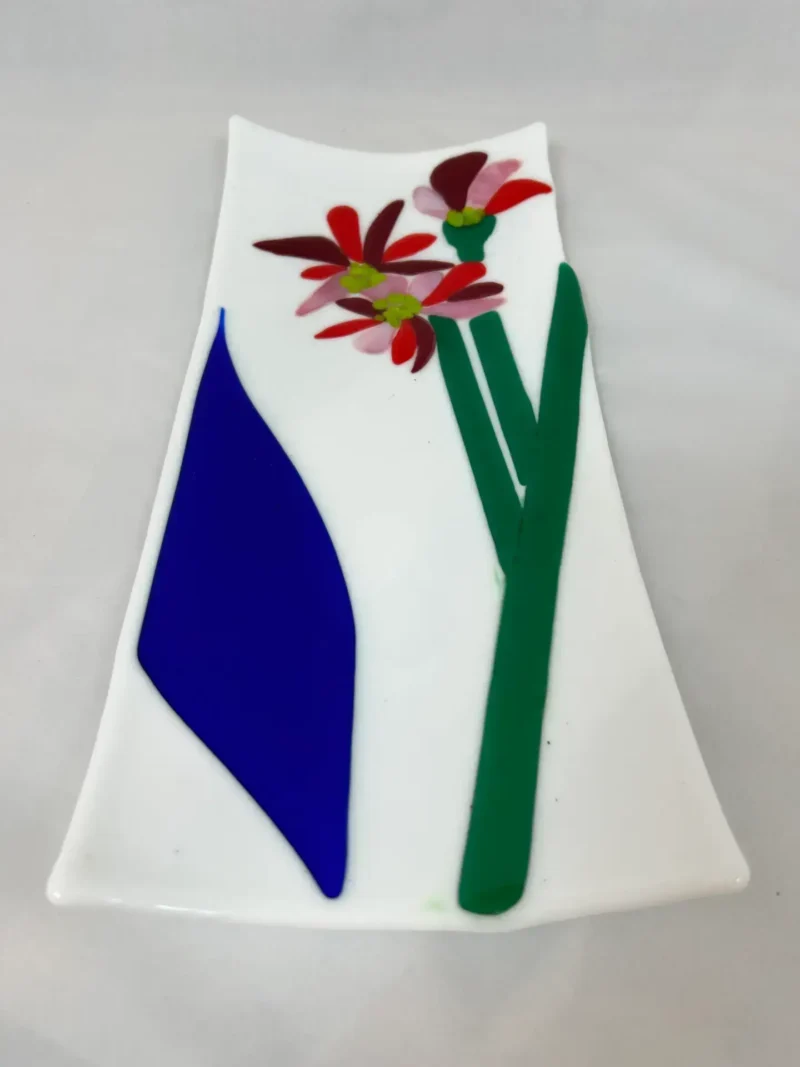 Blooming Elegance Tray - Fused Glass