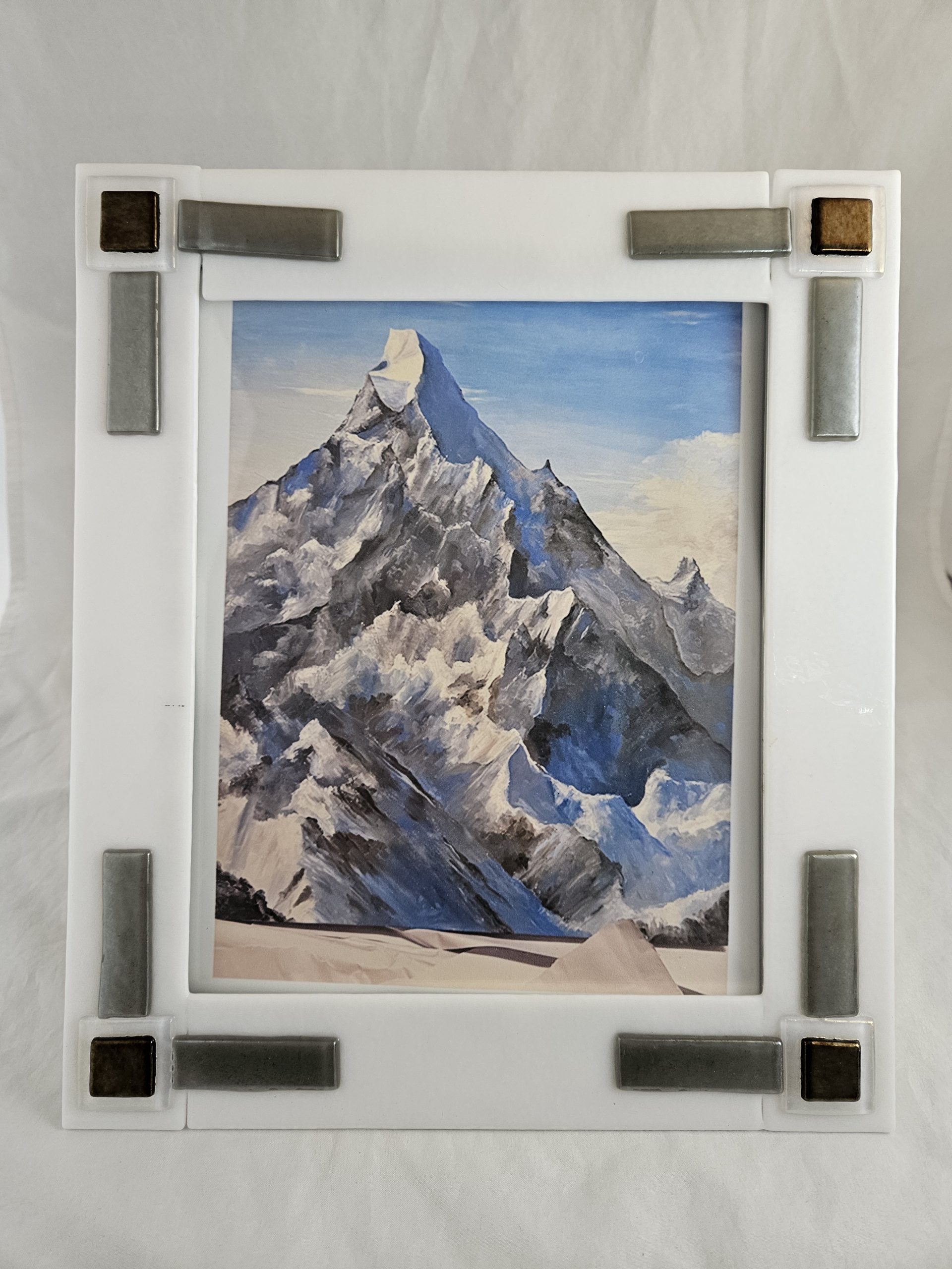 Modern Edge Fused Glass Frame - Fused Glass