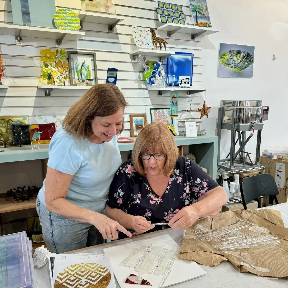 Fused glass class at Glass Arts Collective in Westlake Village