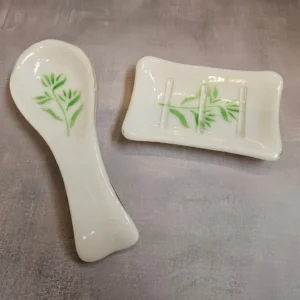 Bamboo Calm Set - Fused Glass