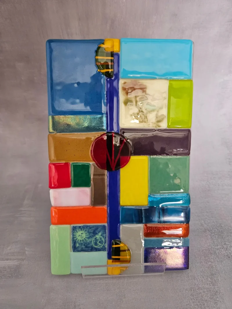 Vertical Pulse - Fused Glass