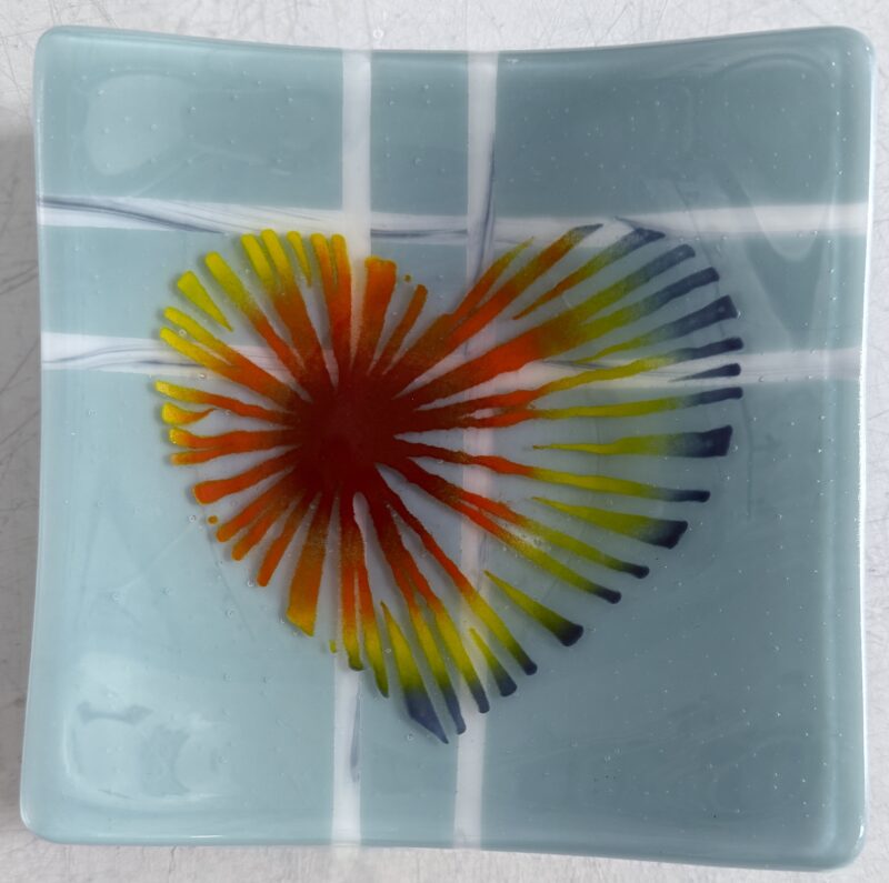 Heartburst Harmony - Fused Glass
