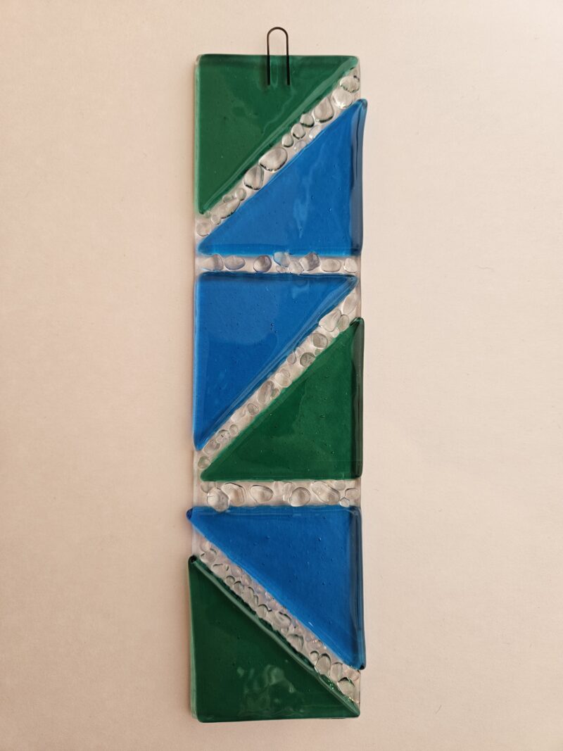 Geometric Flow Light Catcher - Fused Glass