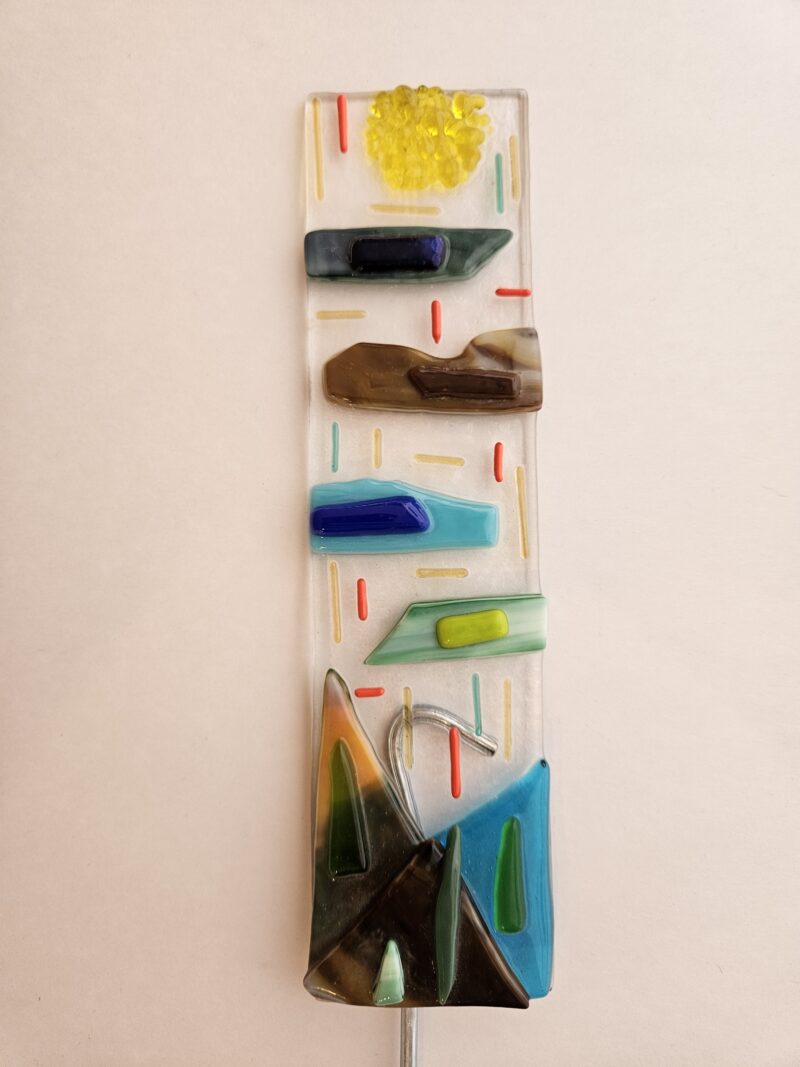 Mountain Vista Plant Stake - Fused Glass