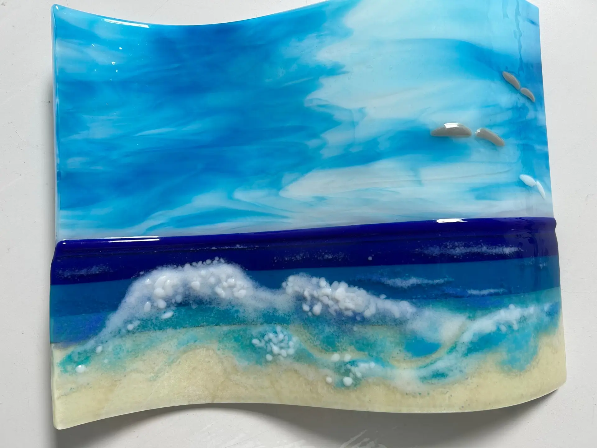 Shoreline Drift Glass Art - Fused Glass