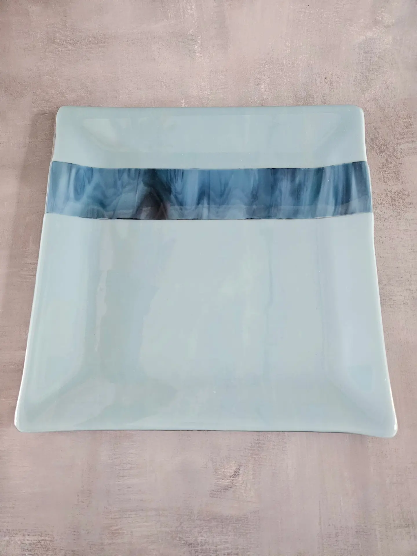 Stillwater Line Fused Glass Plate - Image 2