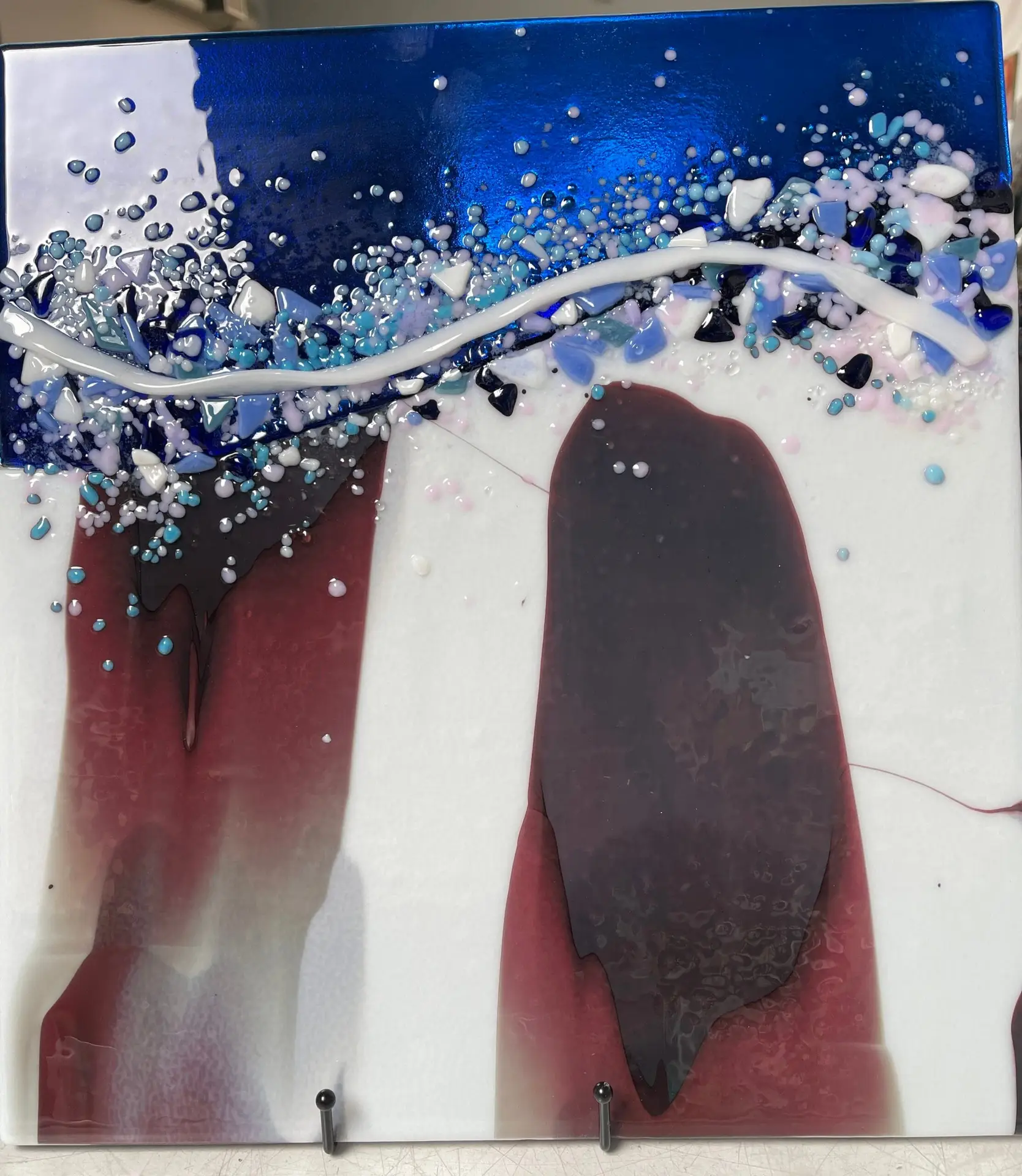 Veil of Dusk Glass Art - Fused Glass