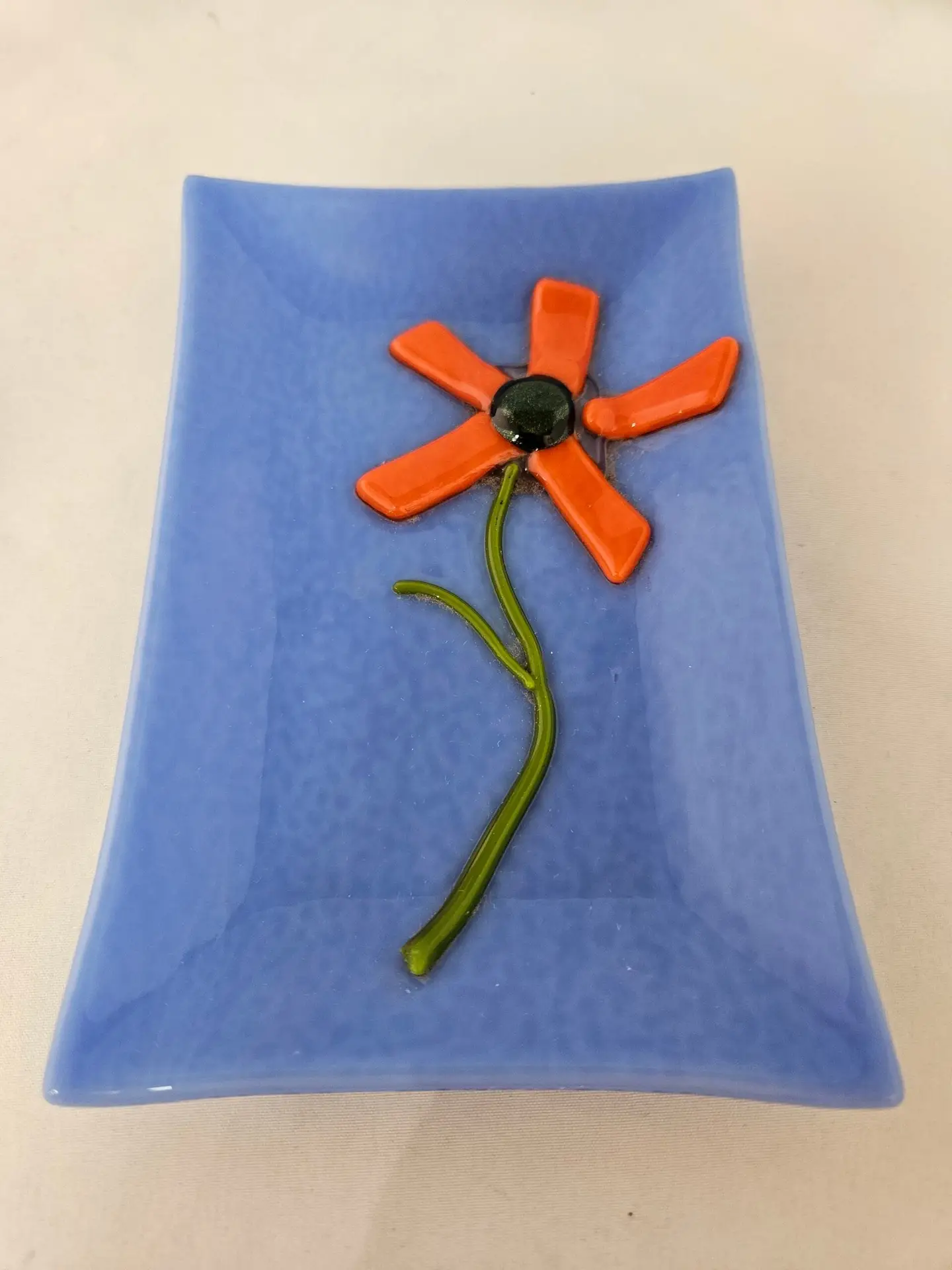 Wild Petal Fused Glass Tray - Fused Glass