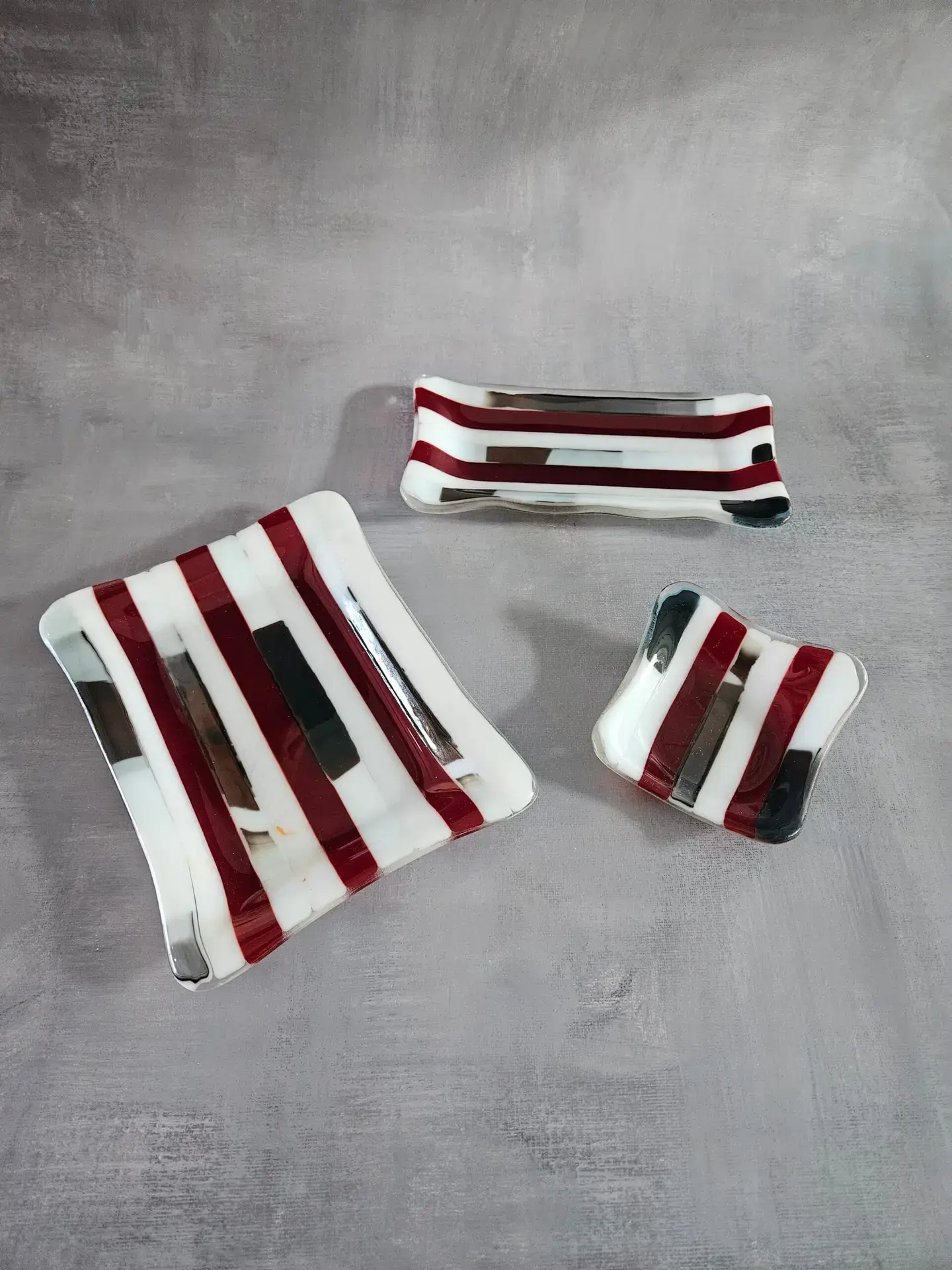Striped in Style Fused Glass Set - Fused Glass