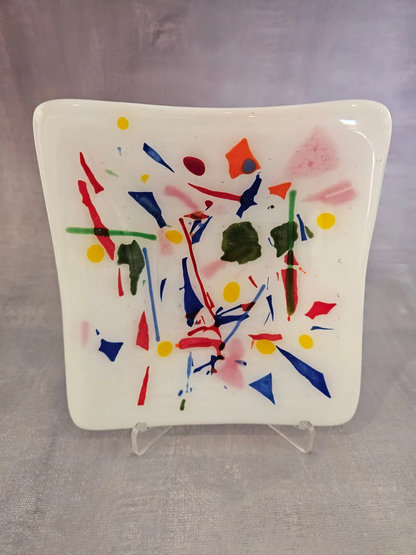 Confetti Fusion Glass Plate - Fused Glass