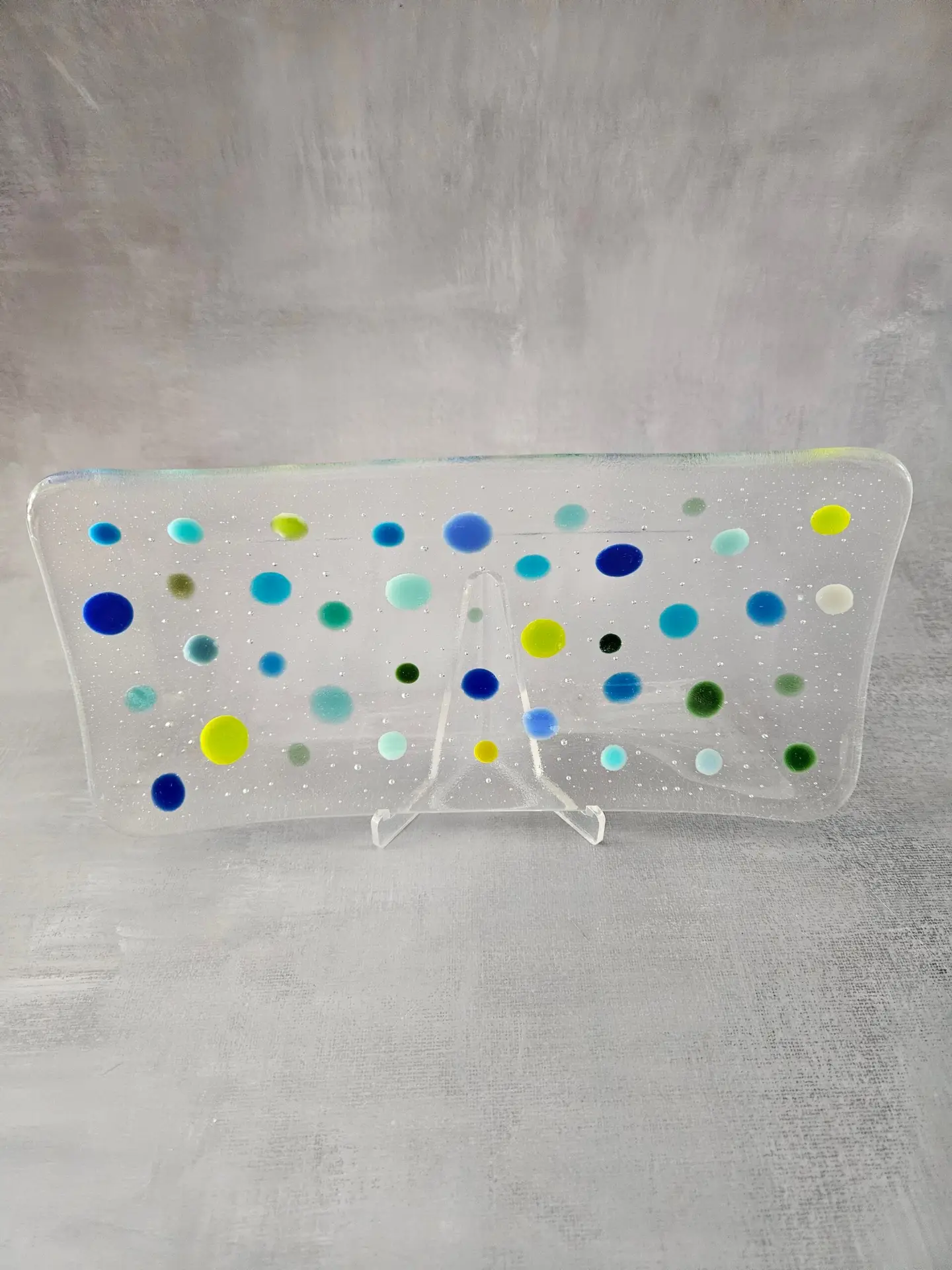 Effervescent Whimsy Glass Tray - Fused Glass
