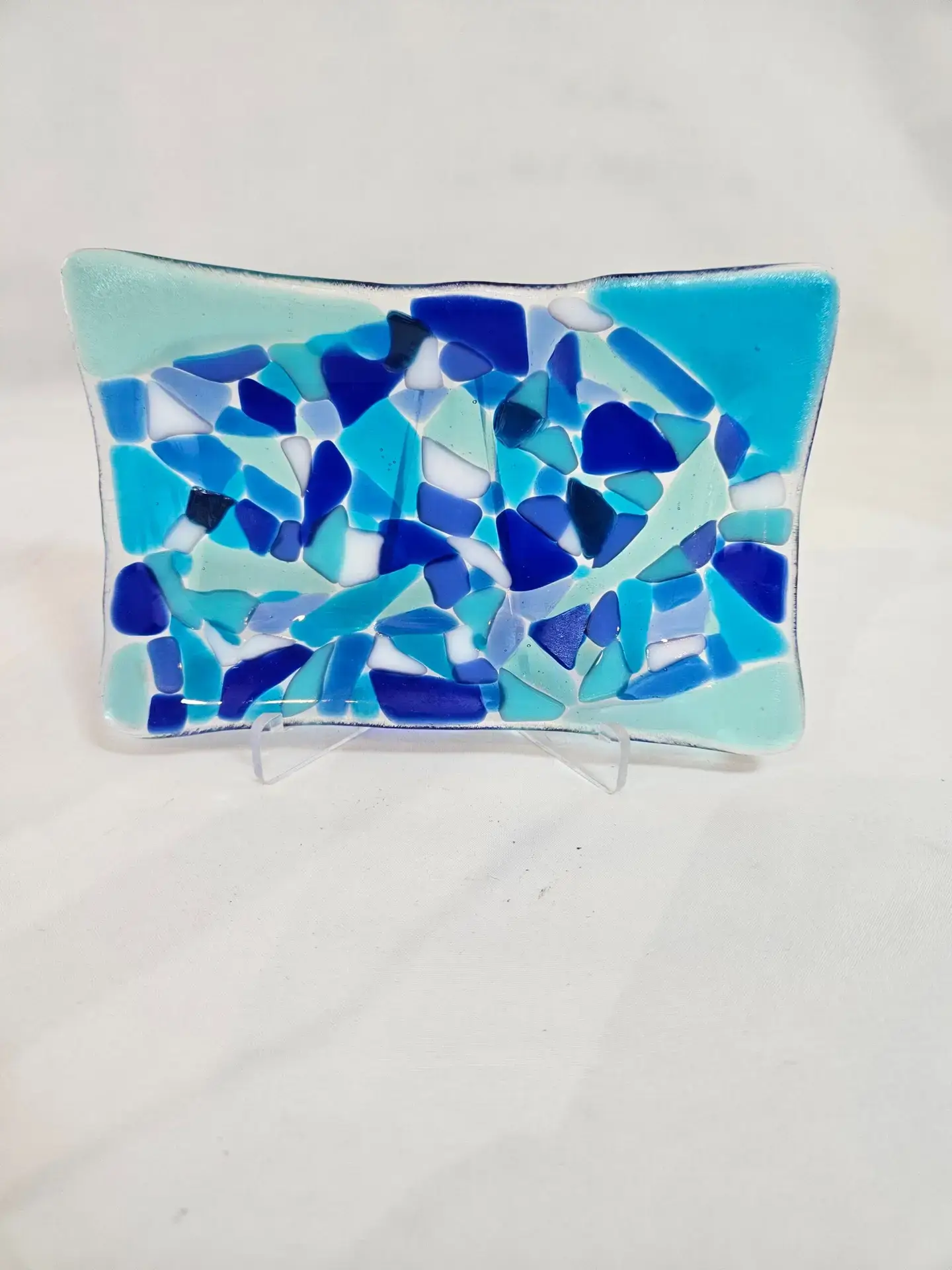 Tidal Shards Fused Glass Tray - Image 2