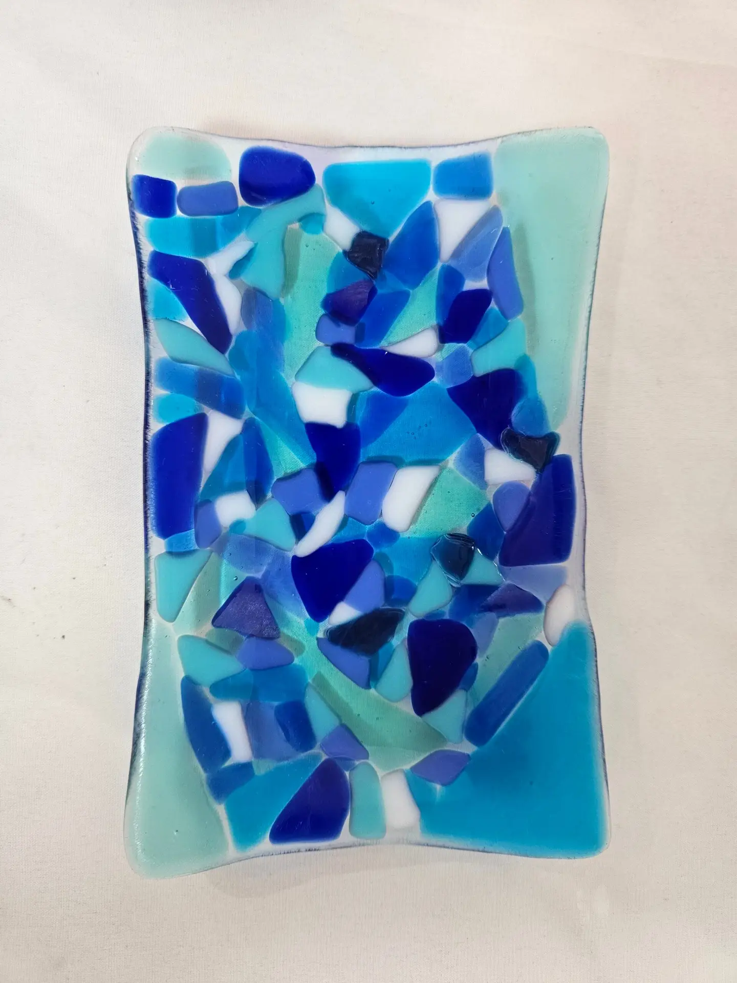 Tidal Shards Fused Glass Tray - Fused Glass