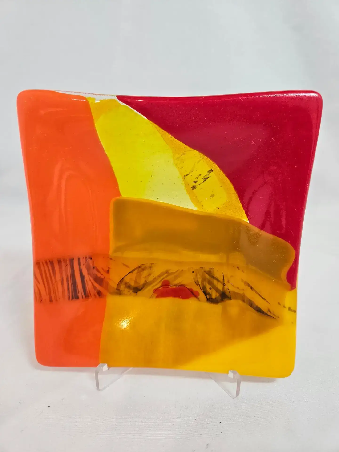 Fiery Ascent Glass Art - Fused Glass