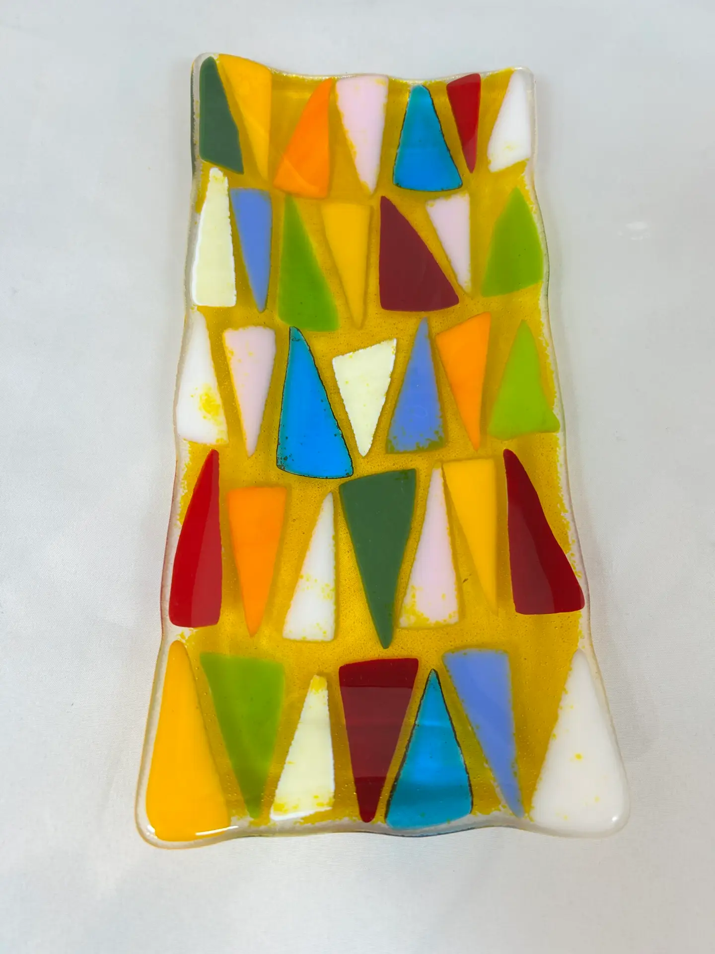 Festival of Triangles Fused Glass - Fused Glass