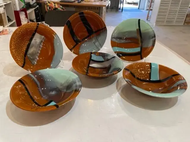 Earthline Bowl Glass Set - Fused Glass