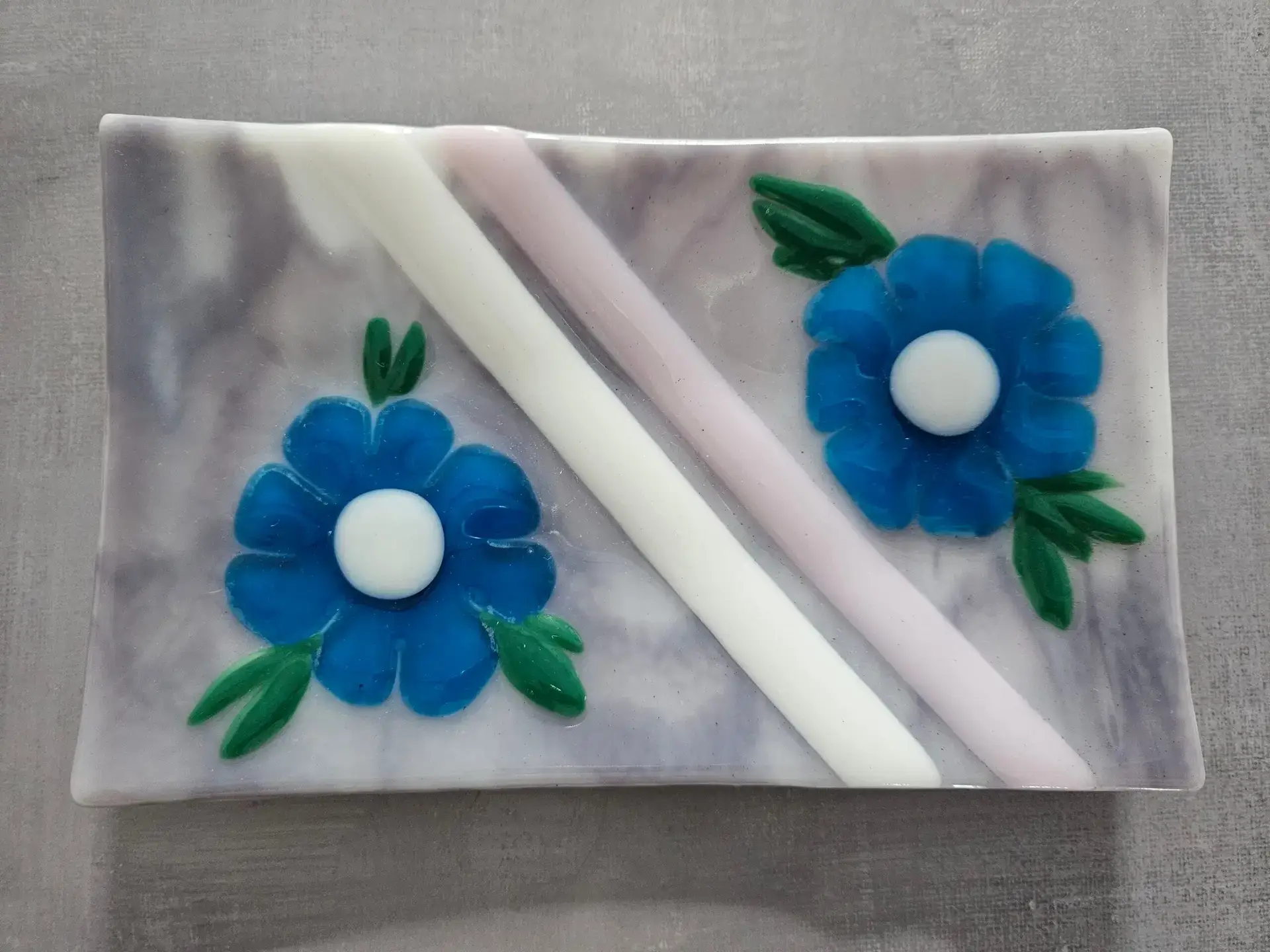 Blossom Radiance Glass Art - Fused Glass