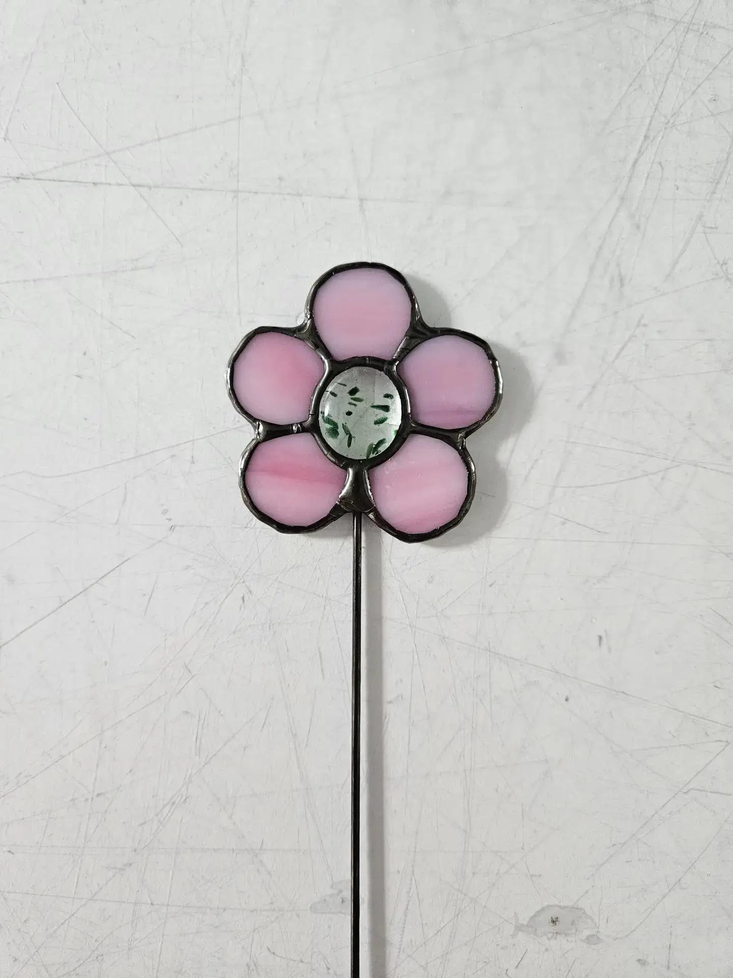 Blushing Blossom Stained Glass Flower - Stained Glass