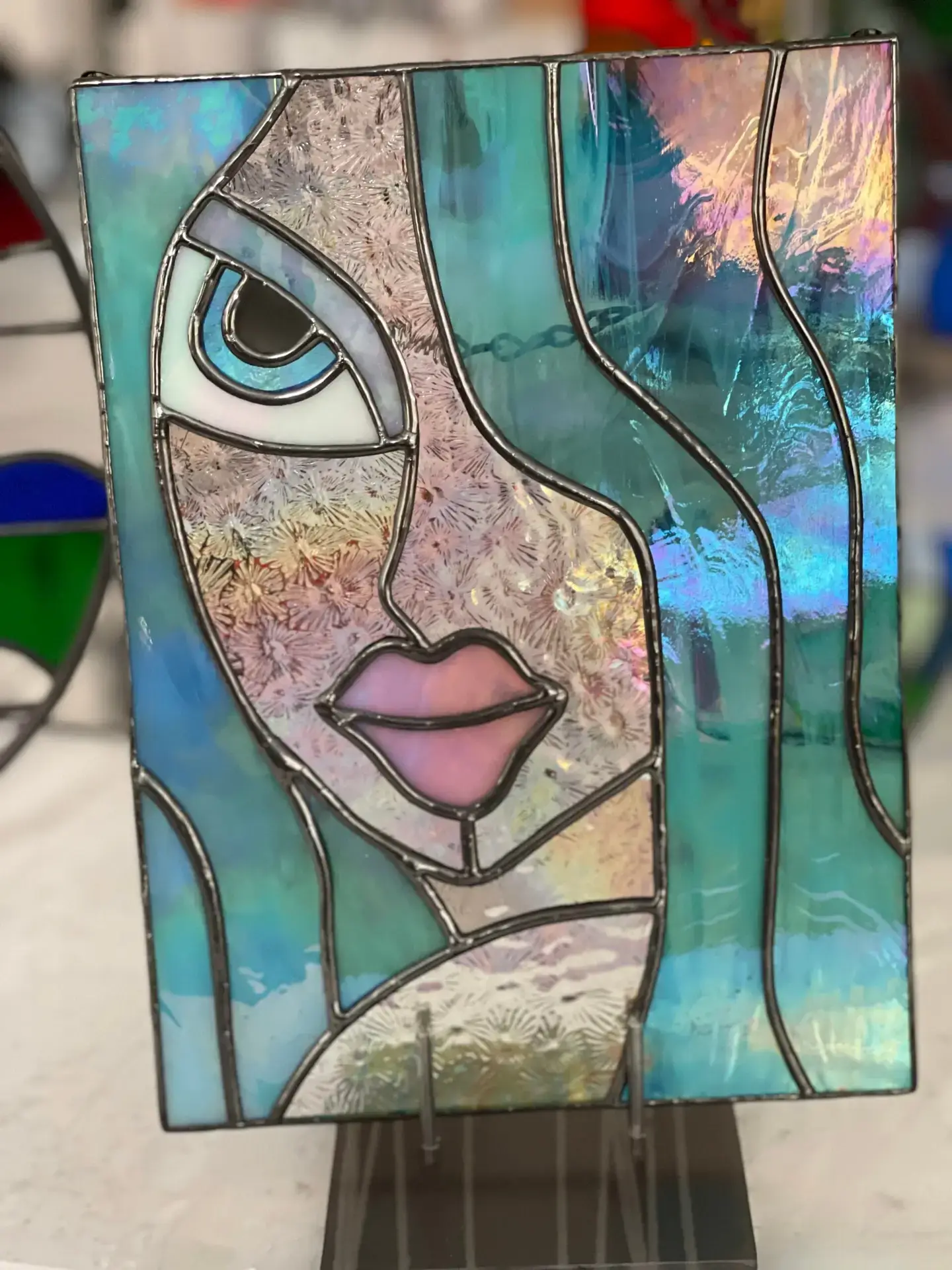 Ethereal Gaze Stained Glass Art - Stained Glass