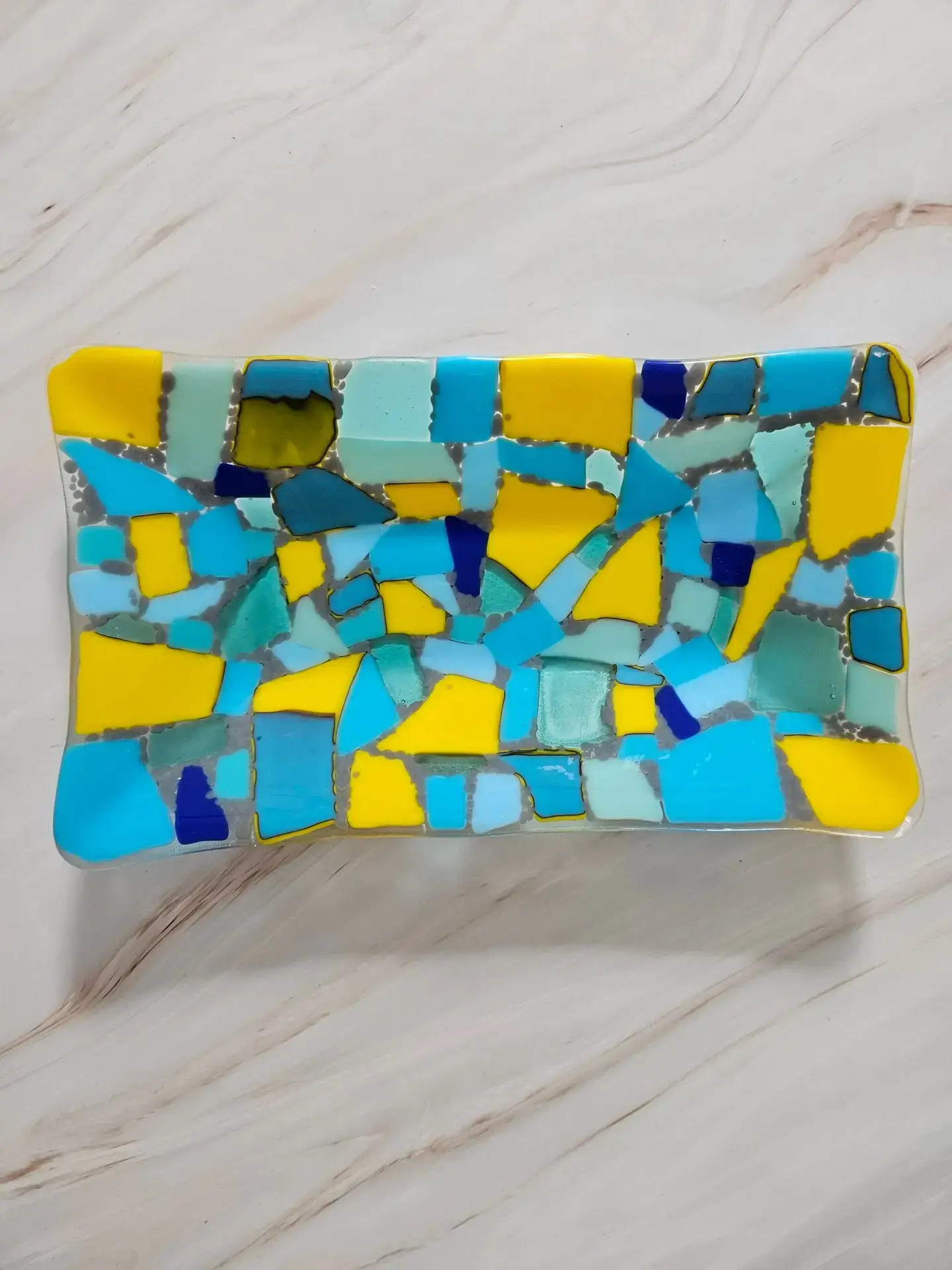 Sunny Sea Breeze - Fused Glass