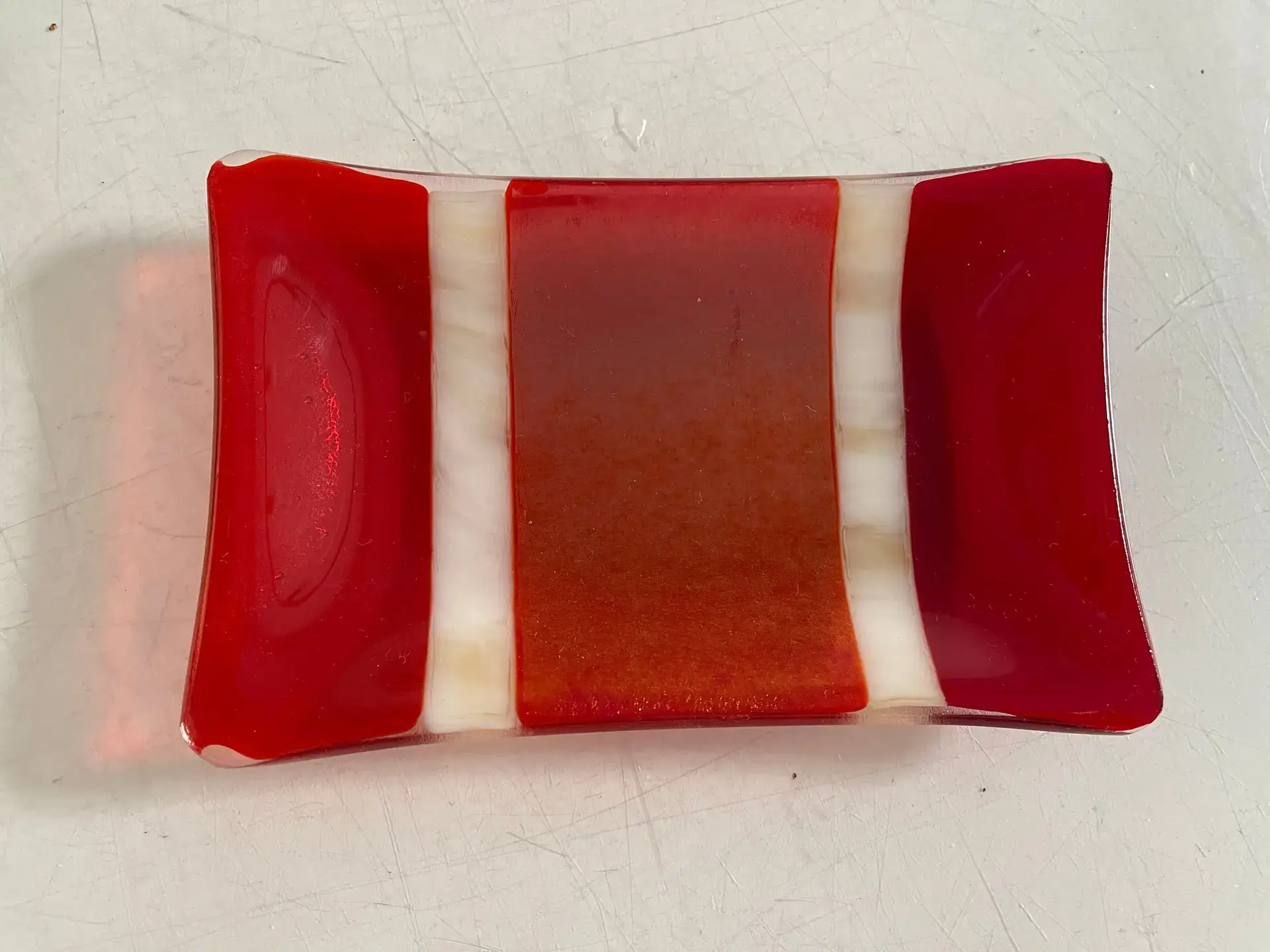 Scarlet Current - Fused Glass