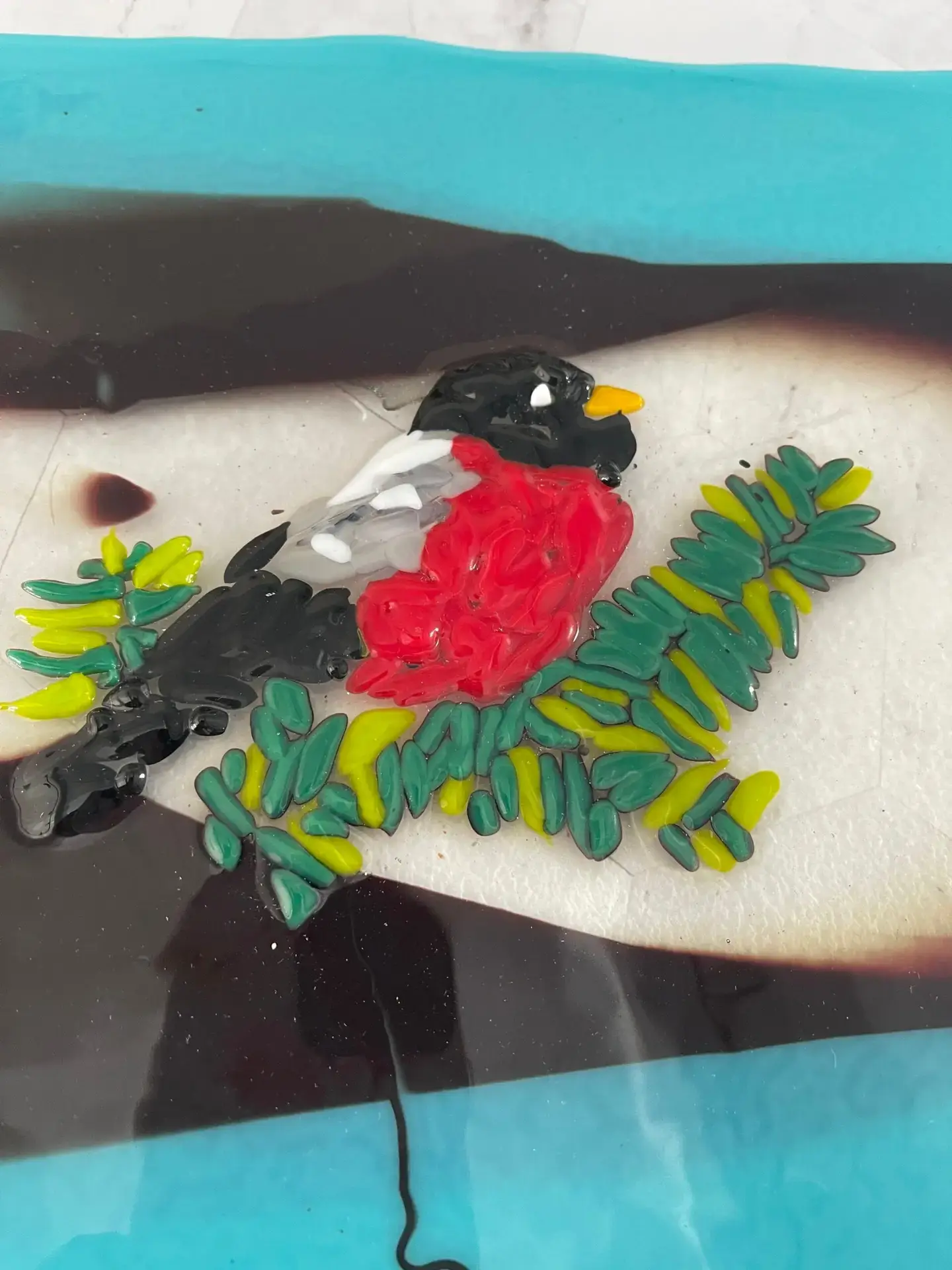 Feathered Friend - Fused Glass