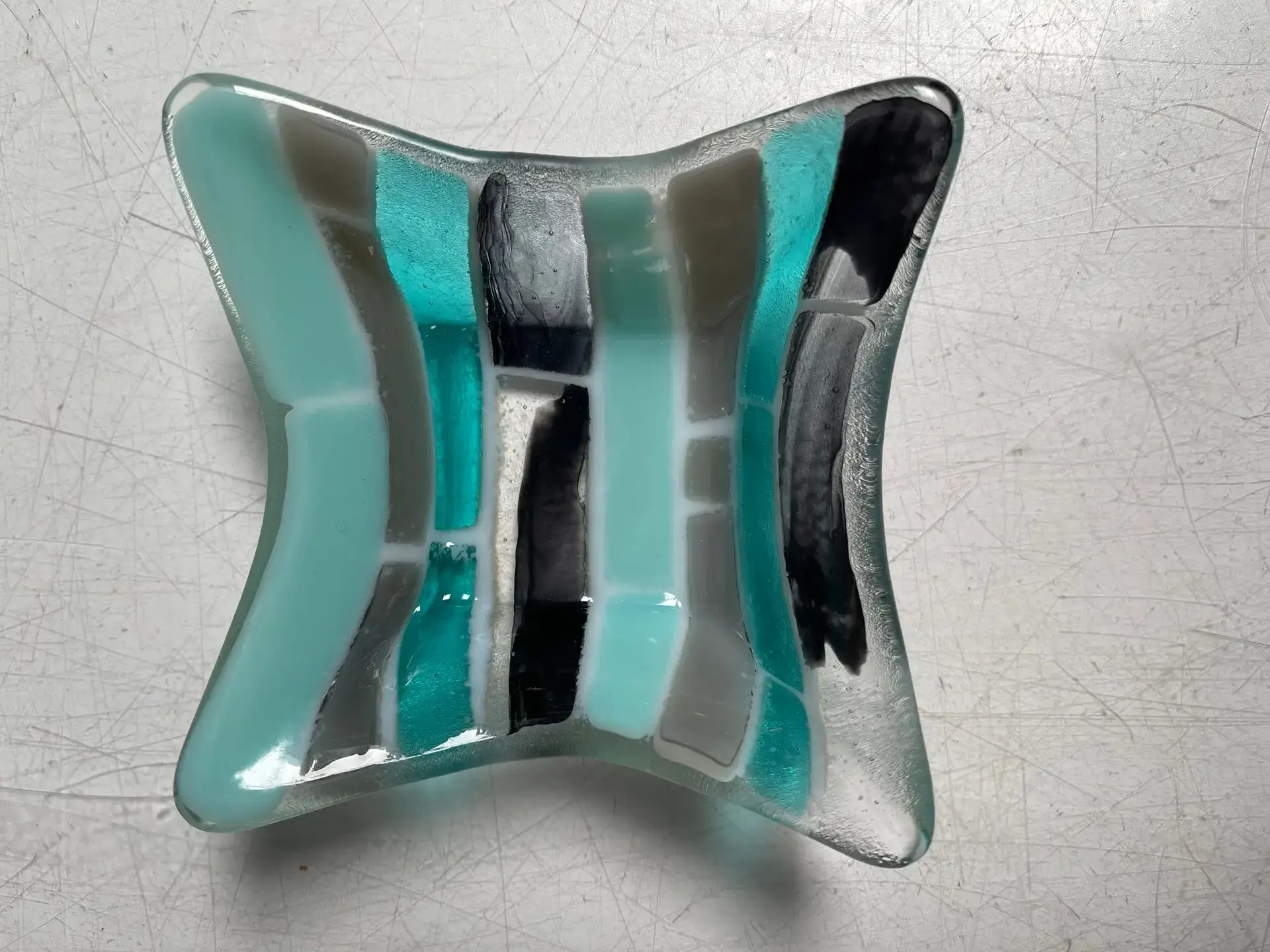 Arctic Drift Glass Dish - Fused Glass