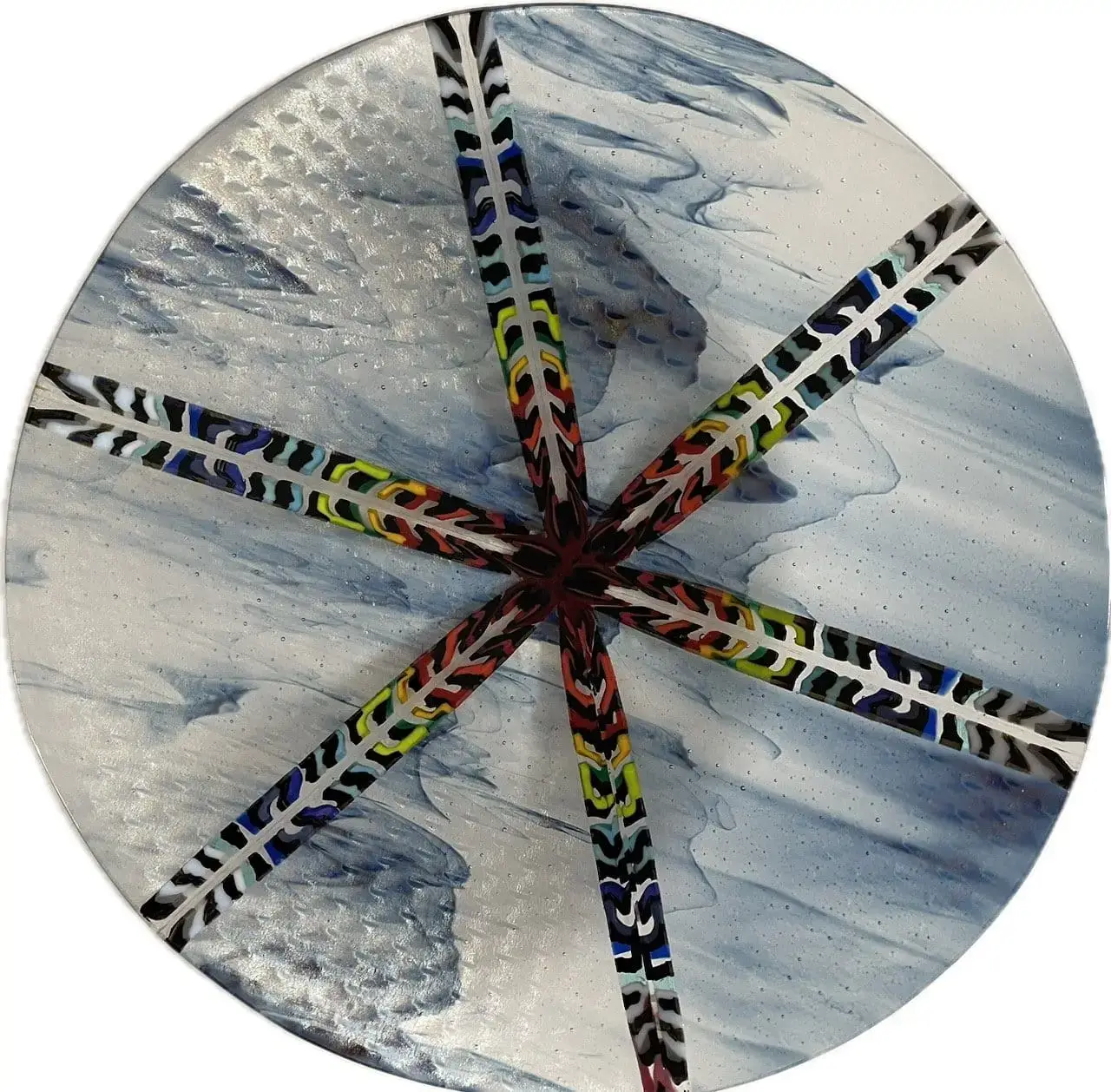 Kaleidoscope Crest Fused Glass Art - Fused Glass