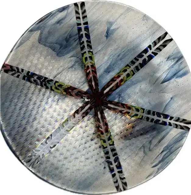 Kaleidoscope Crest Fused Glass Art - Image 2